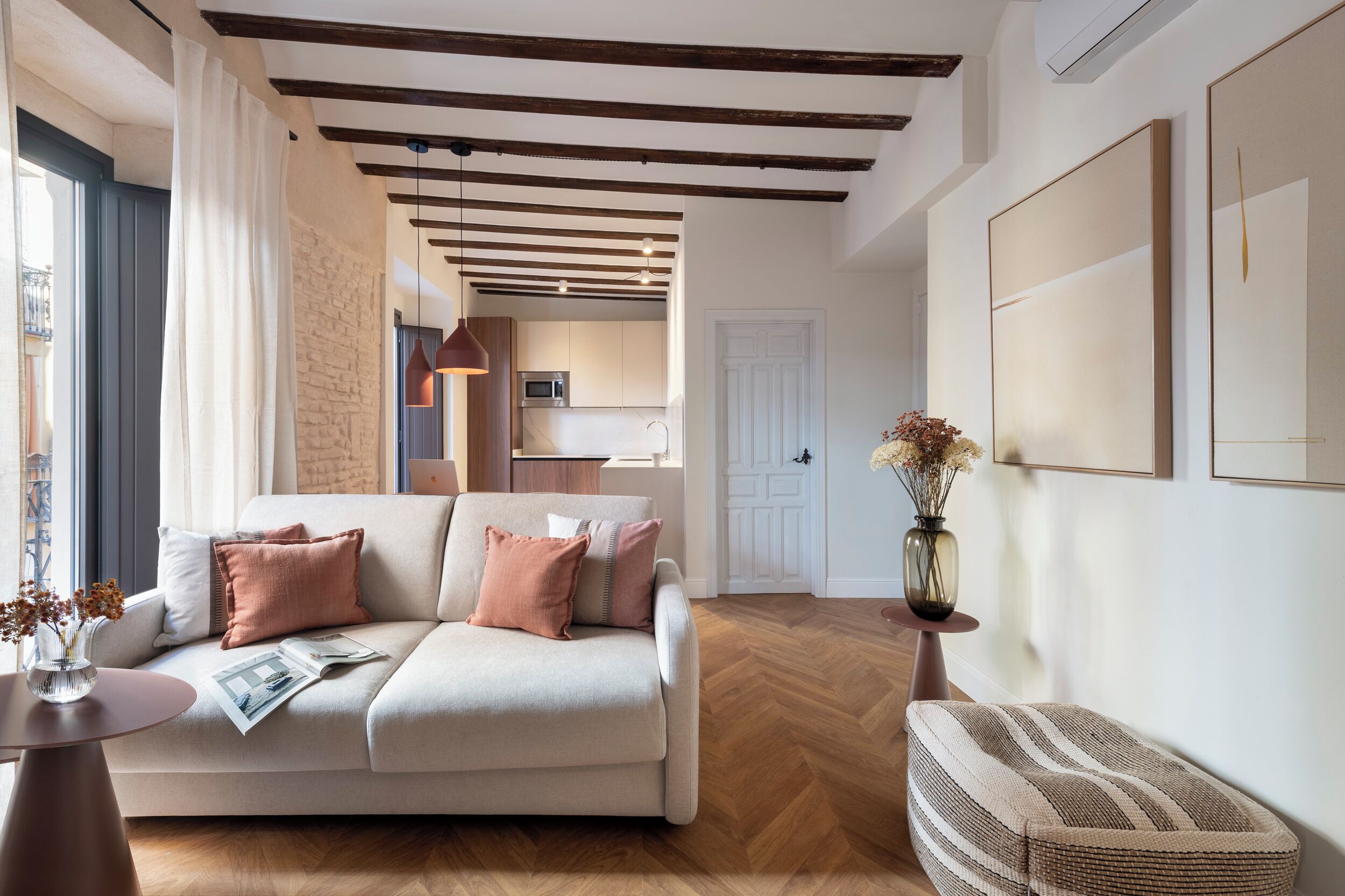 Apartment, 1 Bedroom, Balcony | Living area | Flat-screen TV