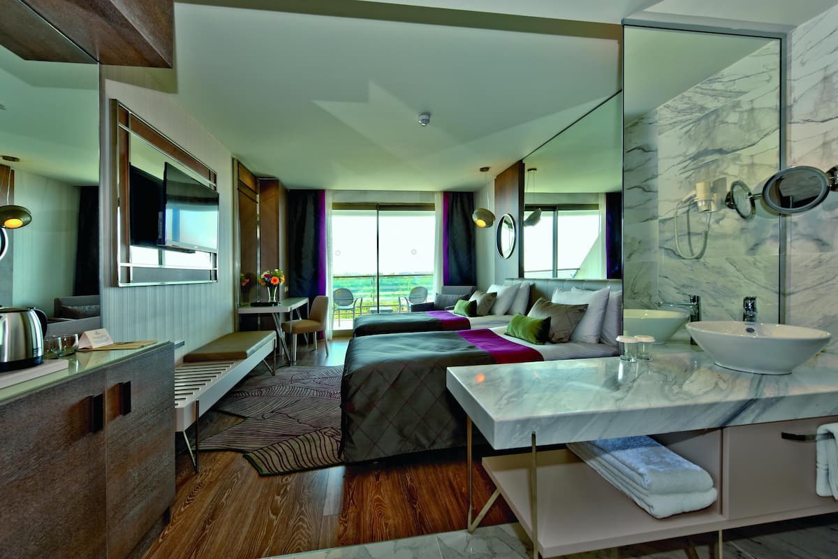 1 chambre, minibar, coffres-forts dans les chambres, bureau
