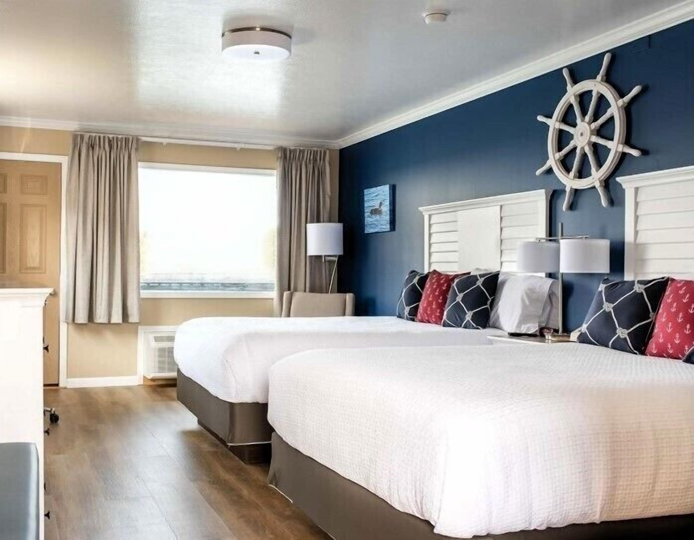 Premium bedding, down comforters, pillowtop beds, blackout drapes