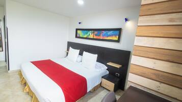 Premium bedding, minibar, blackout curtains, soundproofing