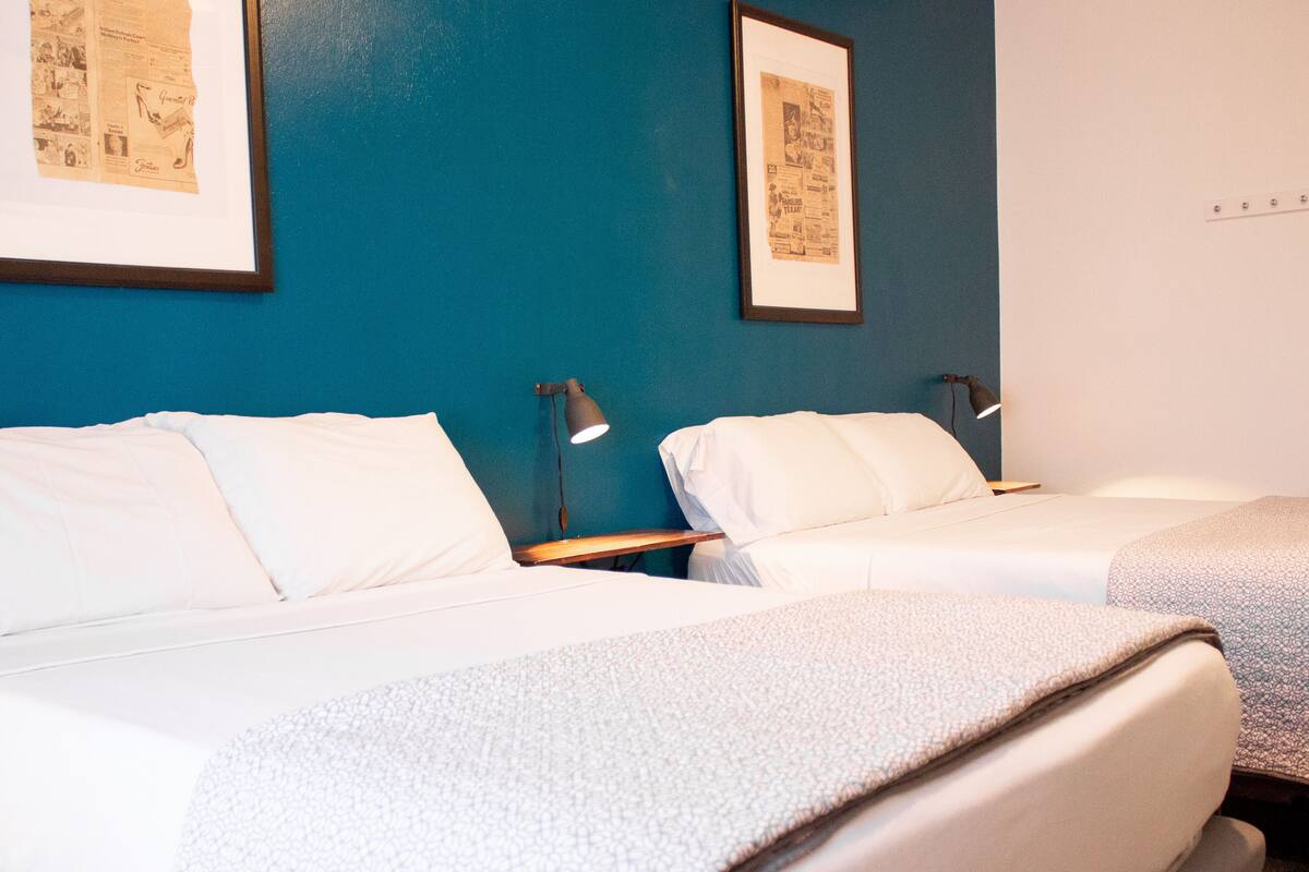 PRIVATE DOUBLE ENSUITE (Private Room, Private Bathroom, two full-sized beds. Sleeps 4.)