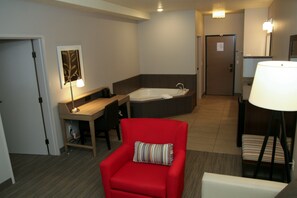 Suite, 1 Bedroom, Non Smoking, Jetted Tub | Living area | Flat-screen TV