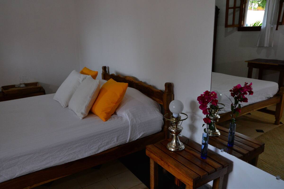Chambre Double, salle de bains privée (1 Double Room with two double beds wi)