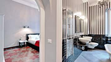 Grand Apartment, 1 Bedroom | Bathroom | Shower, free toiletries, hair dryer, bidet
