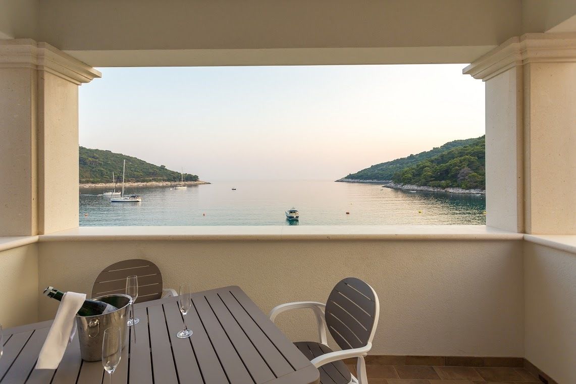 Comfort appartement, 1 slaapkamer, terras, uitzicht op zee | Balkon