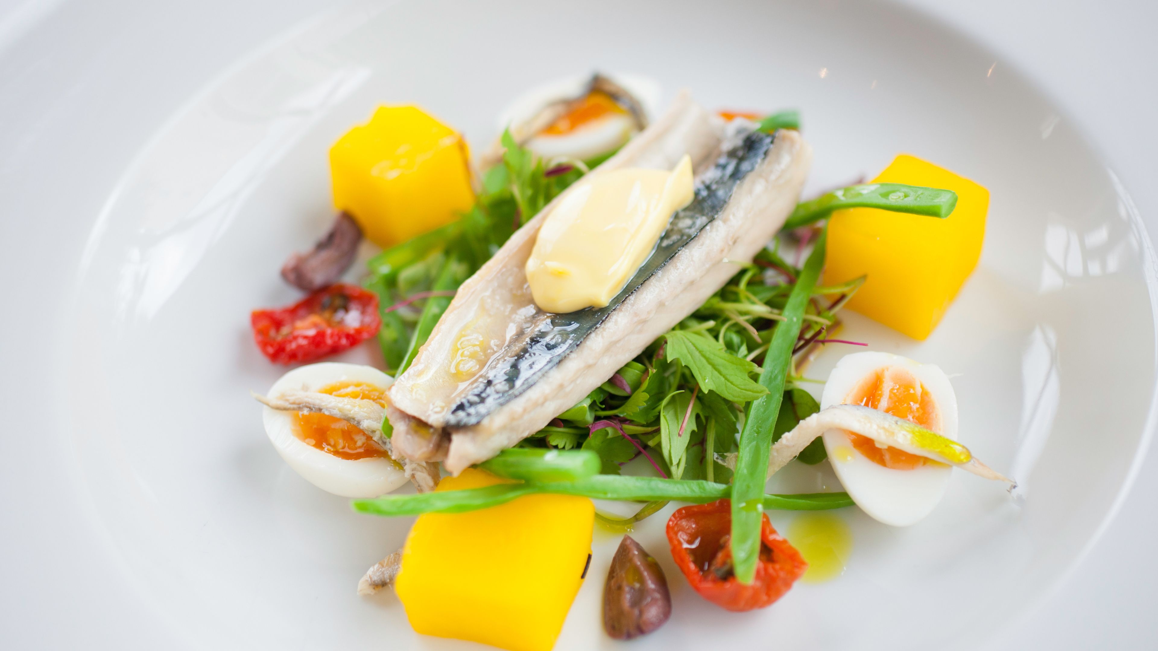 A plate of food with various ingredients.