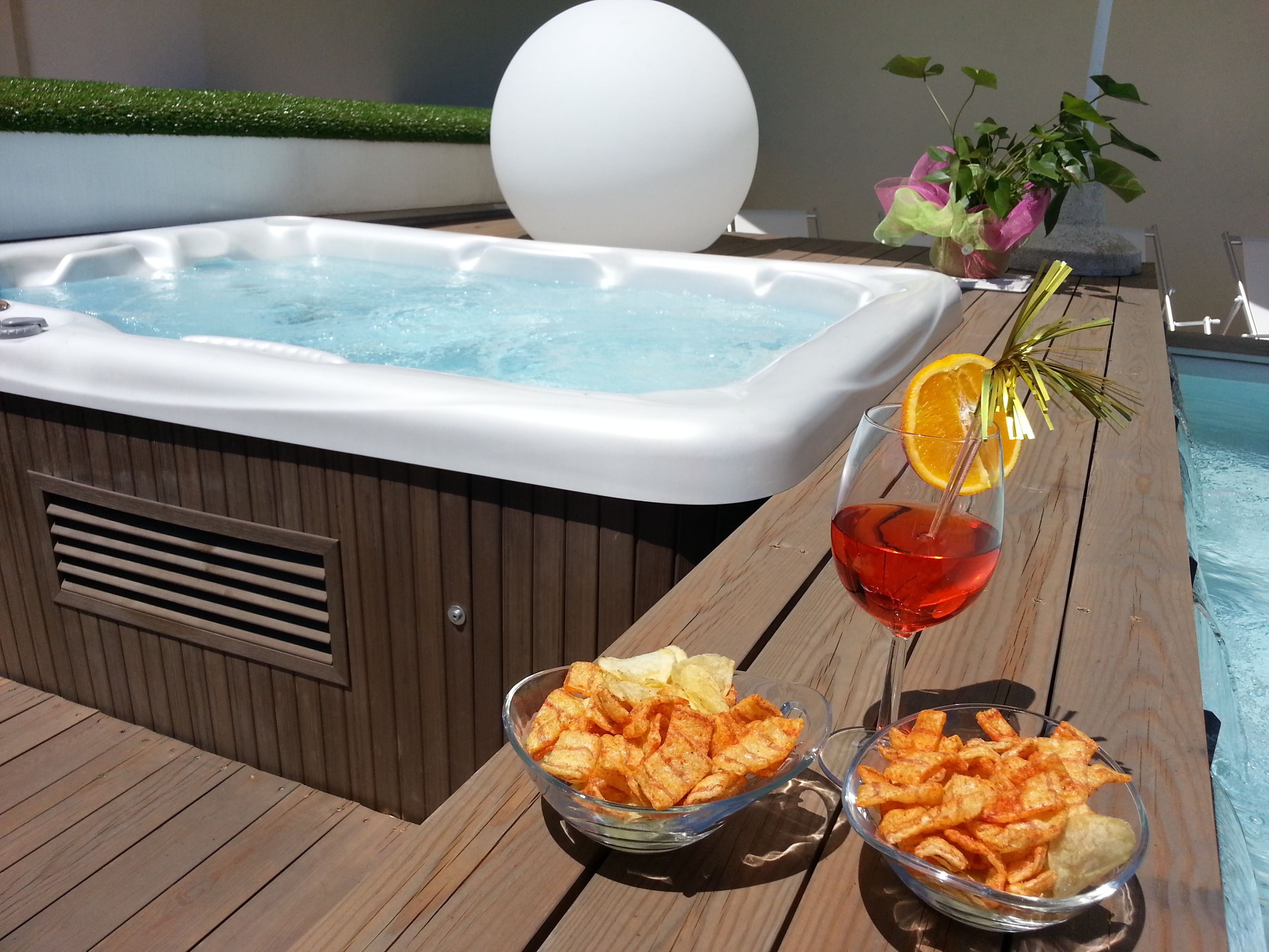 luxury room, 1 double bed, hot tub | terrace/patio