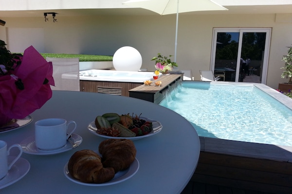 Luxury Room, 1 Double Bed, Hot Tub | Terrace/patio