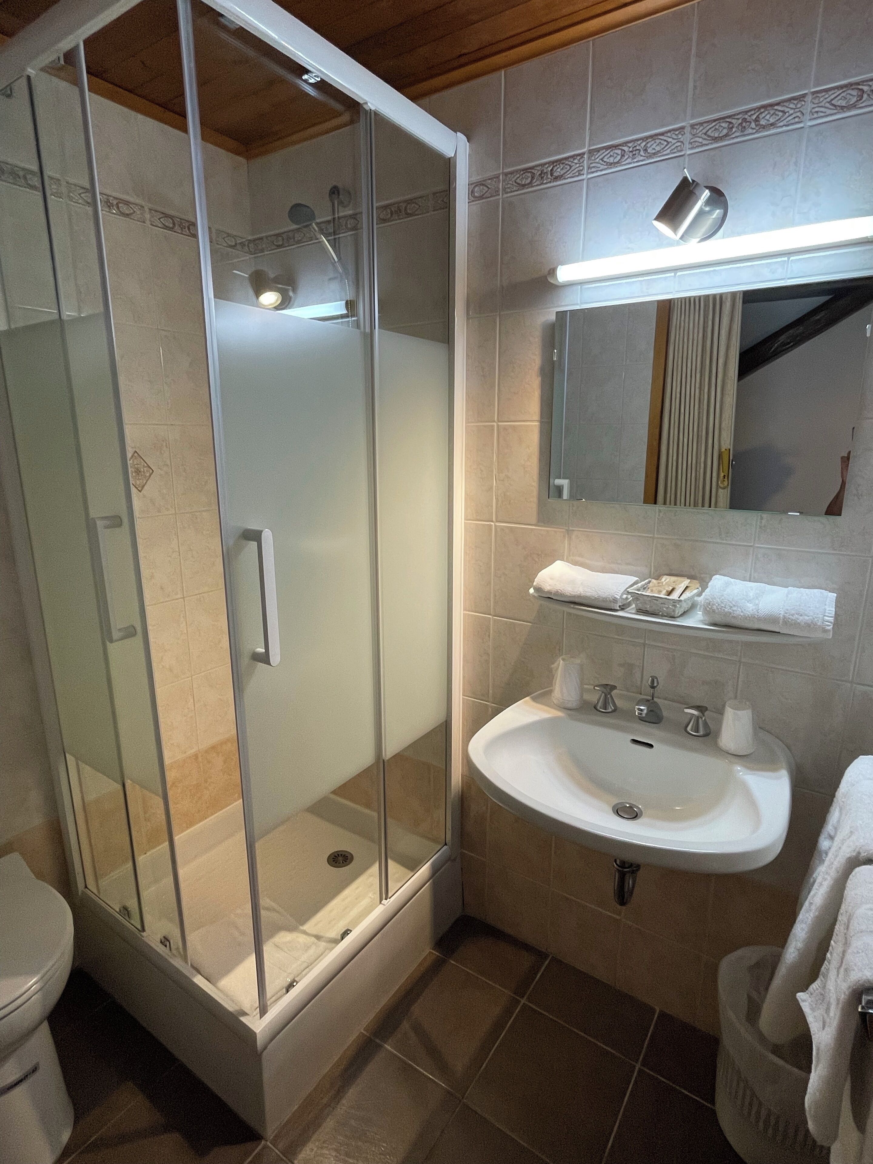 standard triple room | bathroom | shower, free toiletries, hair dryer, towels