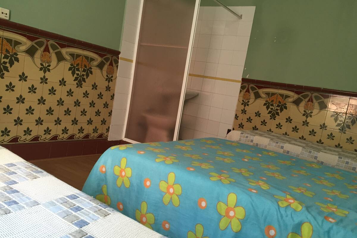 Family Quadruple Room, Shared Bathroom (Bidet and Sink in Room)