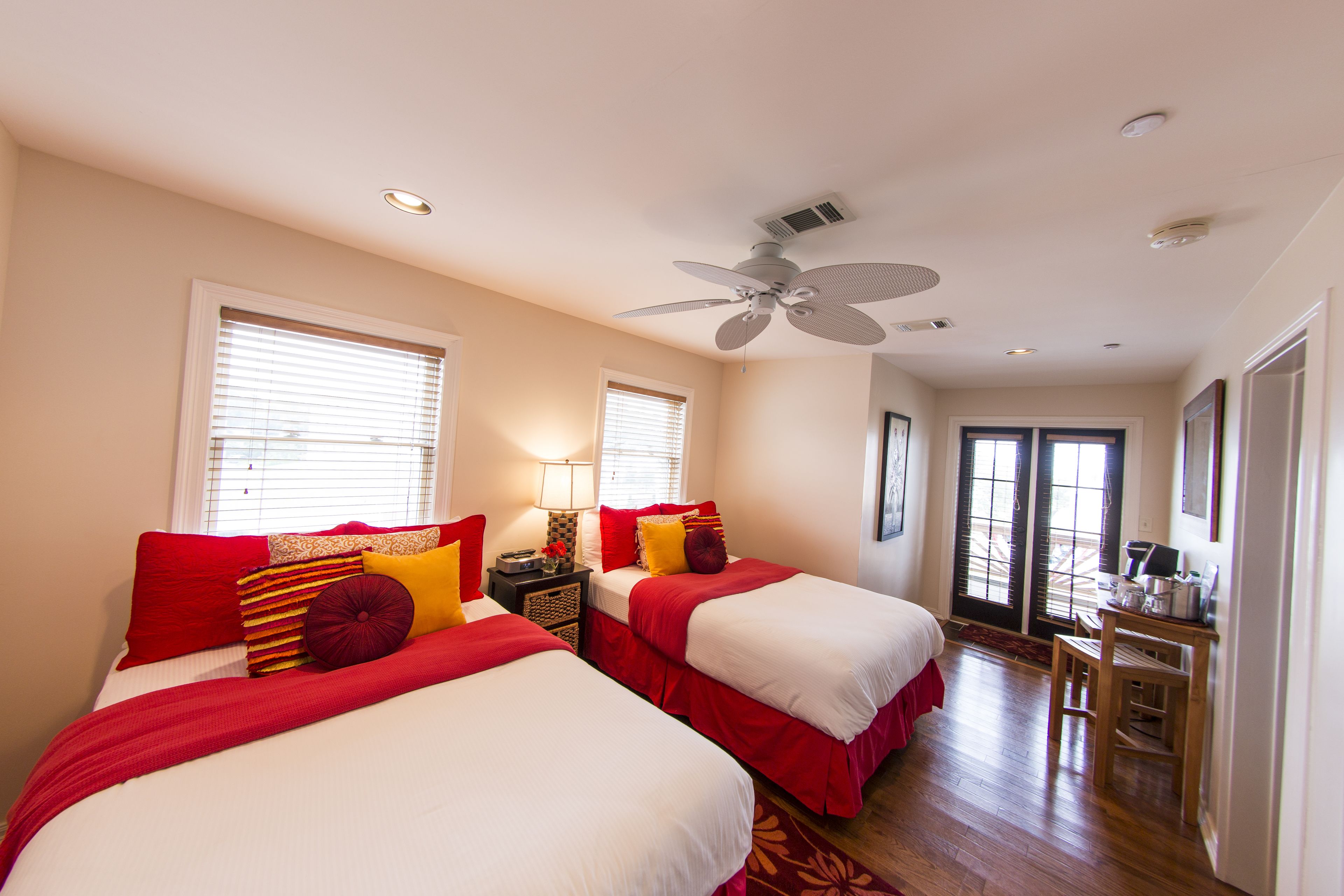 deluxe room, 2 double beds (loretta) | premium bedding, desk, iron/ironing board, free wifi
