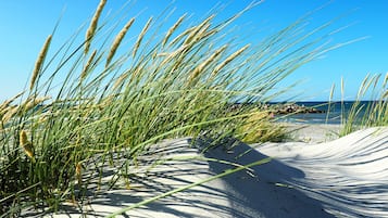 Una spiaggia nelle vicinanze, sabbia bianca