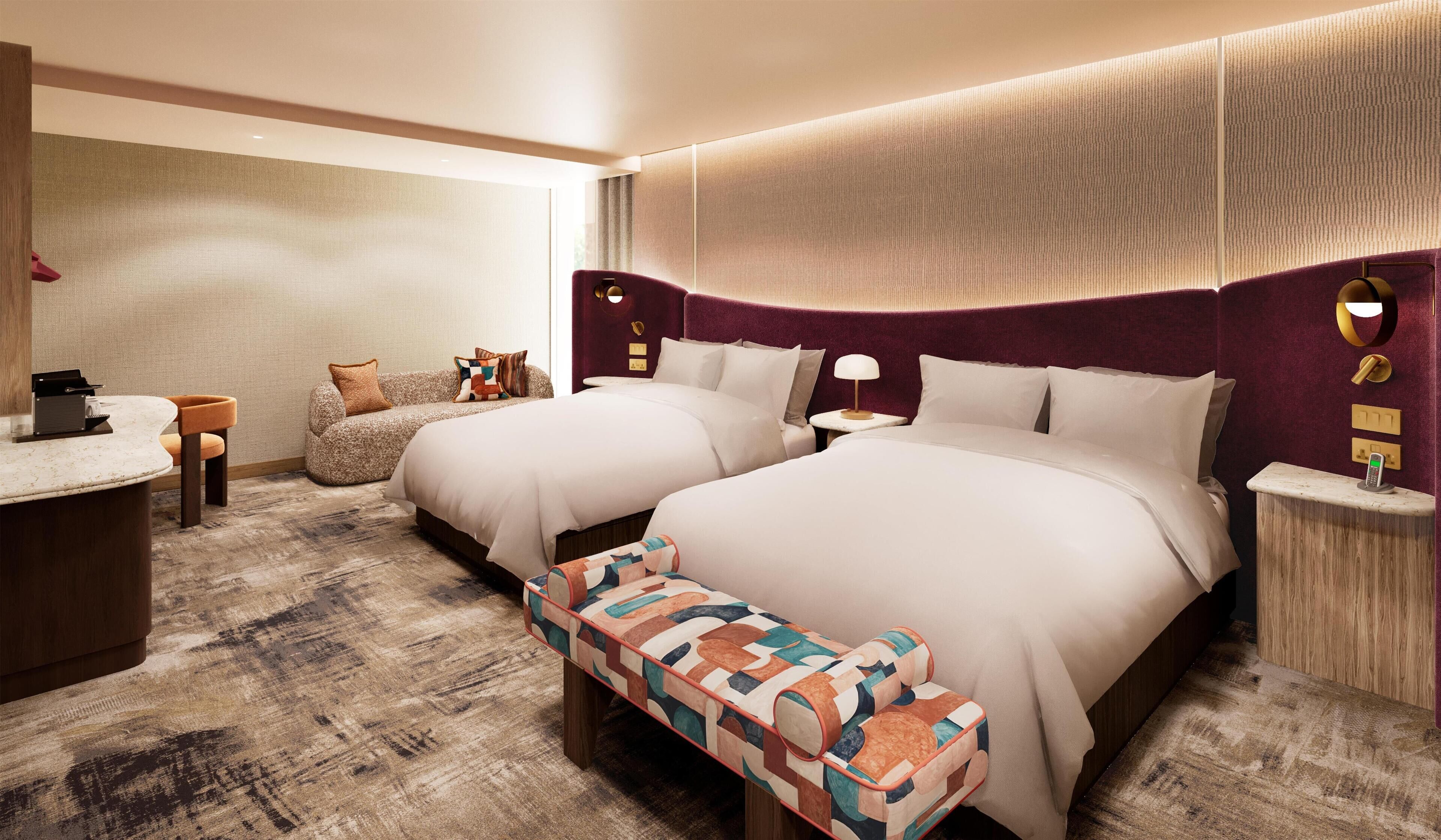 Superior Room, 2 Queen Beds | Premium bedding, in-room safe, desk, laptop workspace