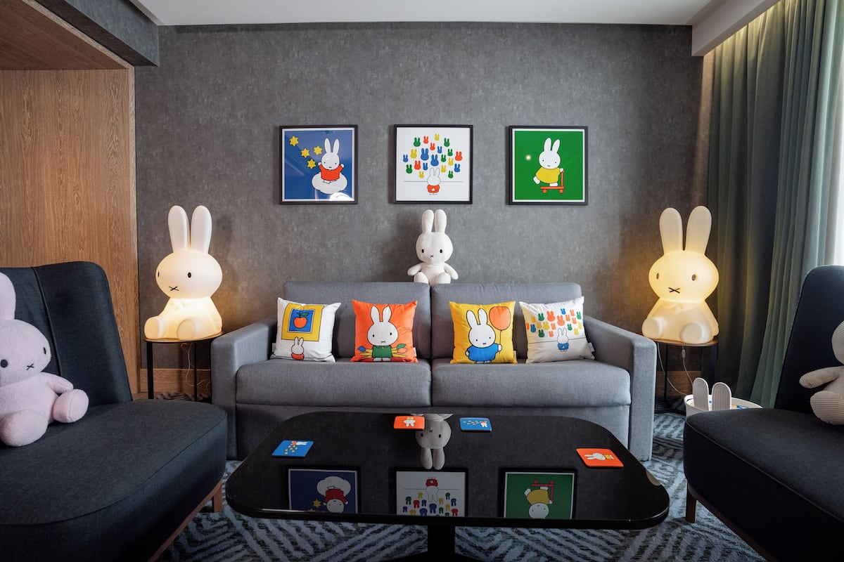 Suite - 1 kingsize-seng (The Miffy Suite) | 1 soveværelse, premium-sengetøj, pengeskab på værelset, skrivebord
