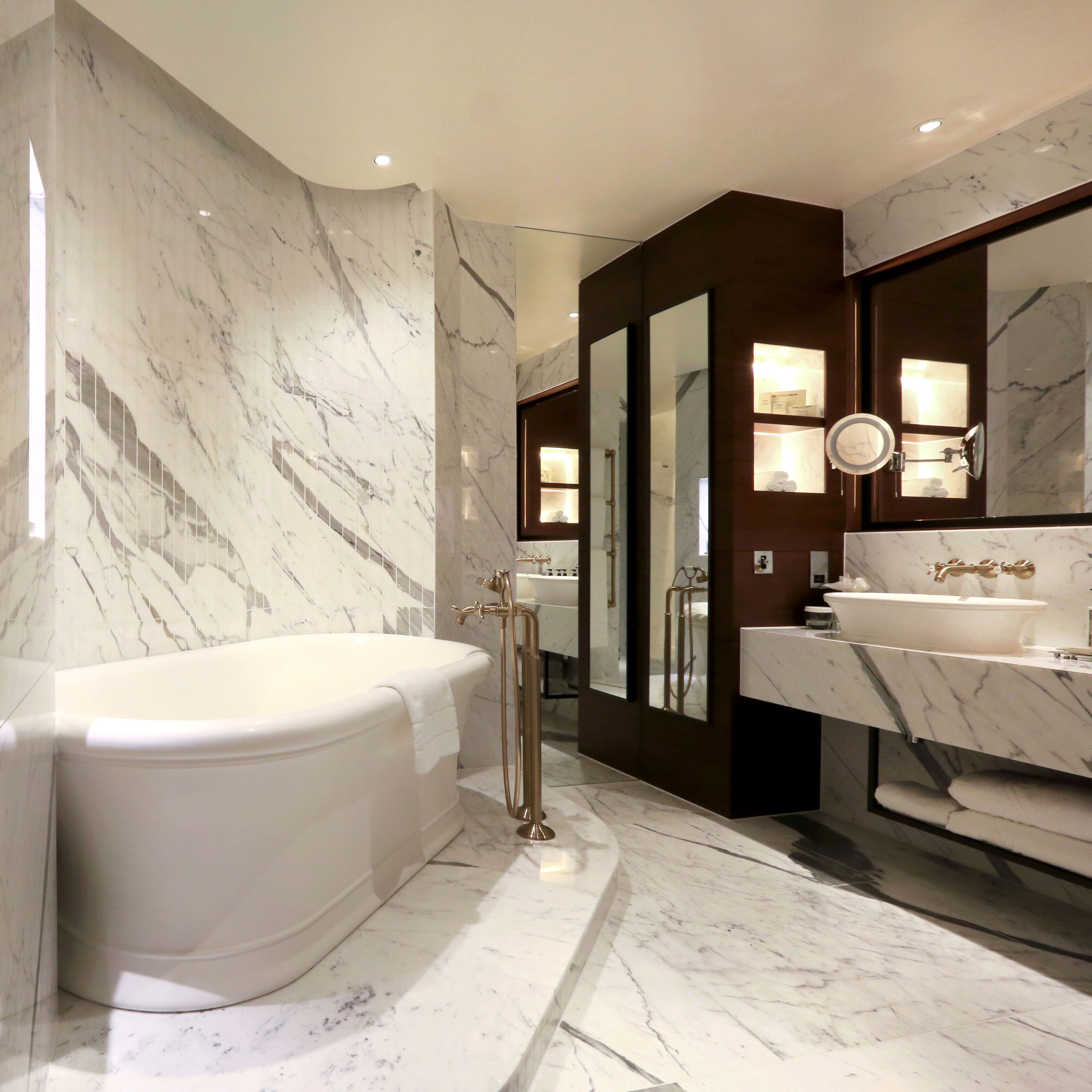 presidential suite, 1 king bed (penthouse) | bathroom | rainfall showerhead, free toiletries, hair dryer, towels
