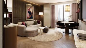 Suite, 1 King Bed, Balcony | Living area