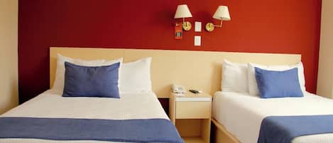 Standard Room, 2 Double Beds | Premium bedding, in-room safe, blackout curtains, soundproofing