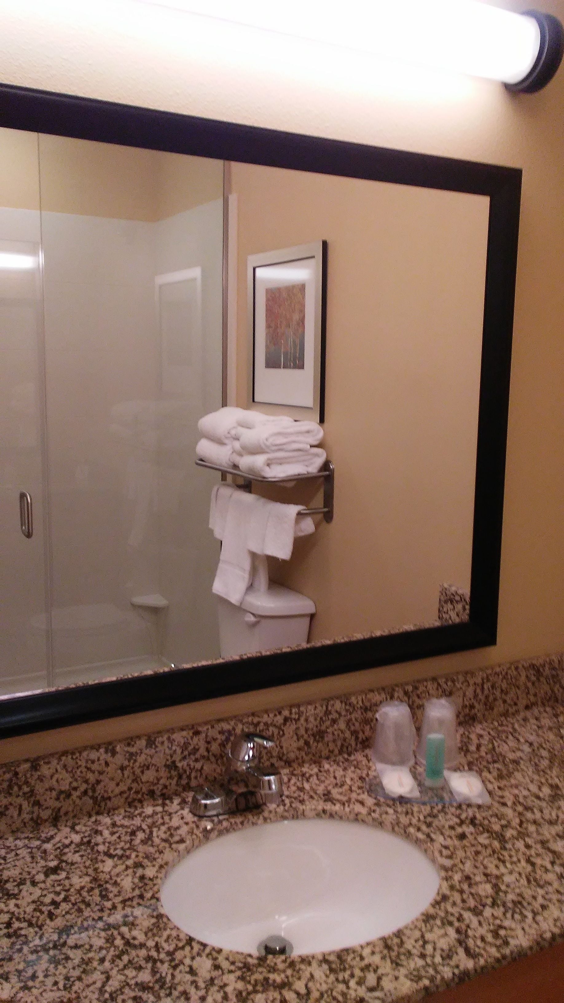 free toiletries, hair dryer, towels, soap