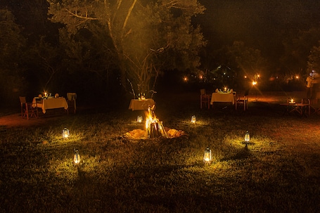 Outdoor dining. Big Game Yala by Eco Team