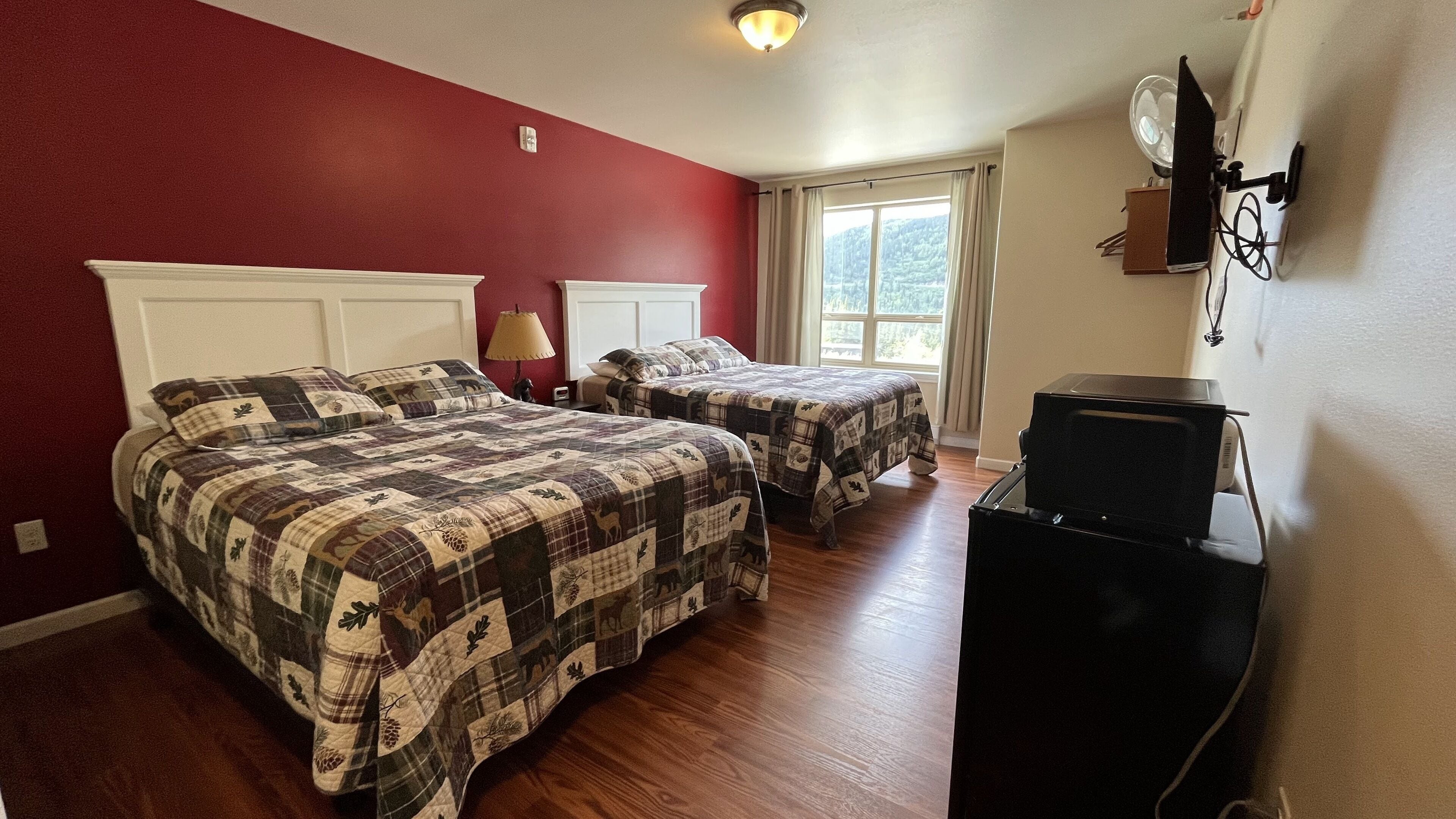 Blackout curtains, bed sheets