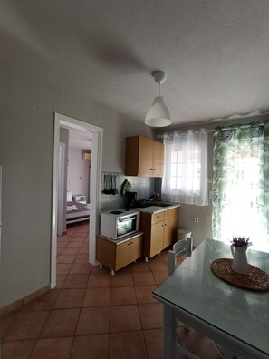 Apartment | Private kitchen | Full-size fridge, oven, stovetop, coffee/tea maker - Demis Apartments (Corfu)