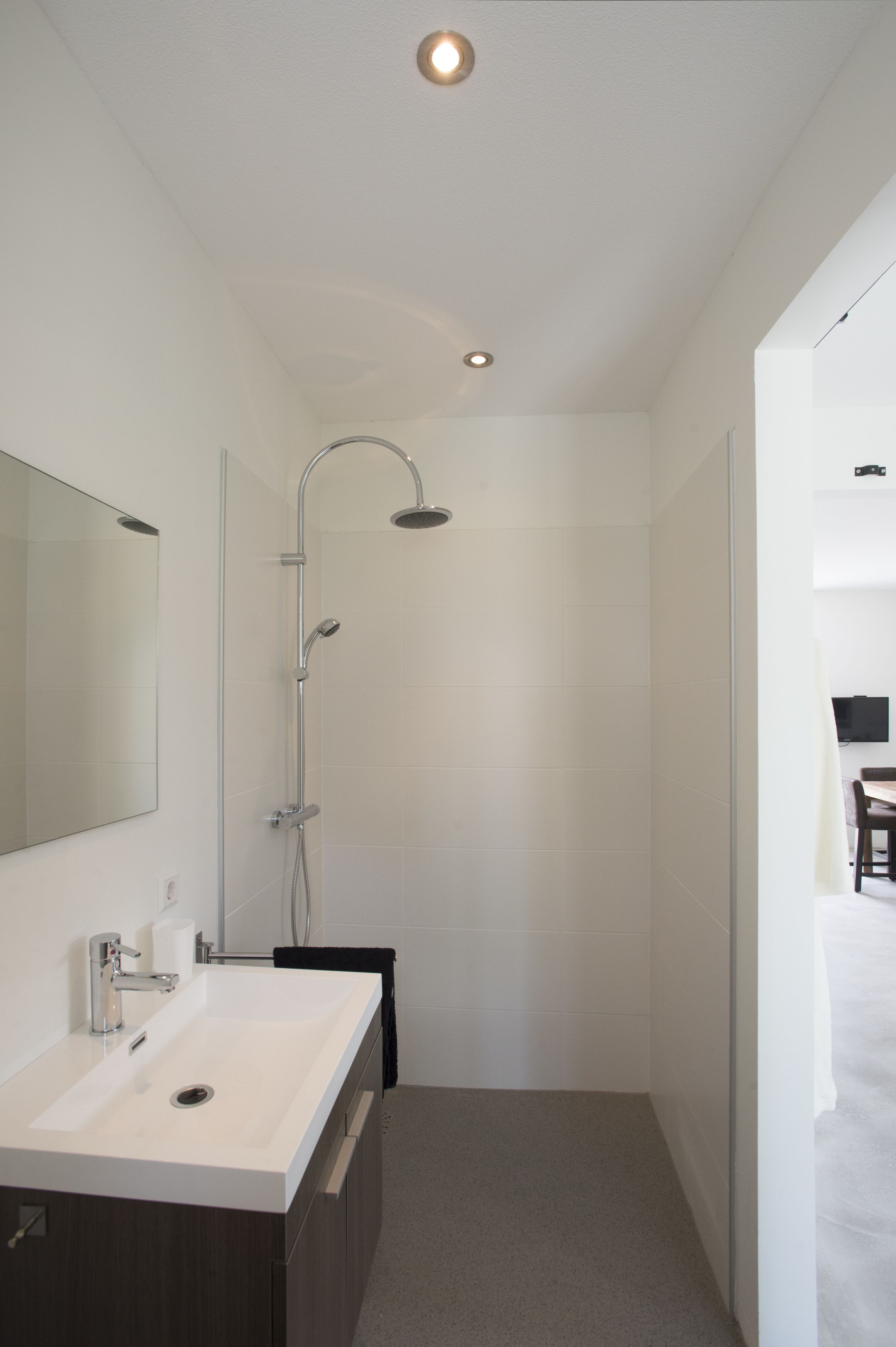 apartment, 1 bedroom, garden area | bathroom | shower, free toiletries, slippers, towels