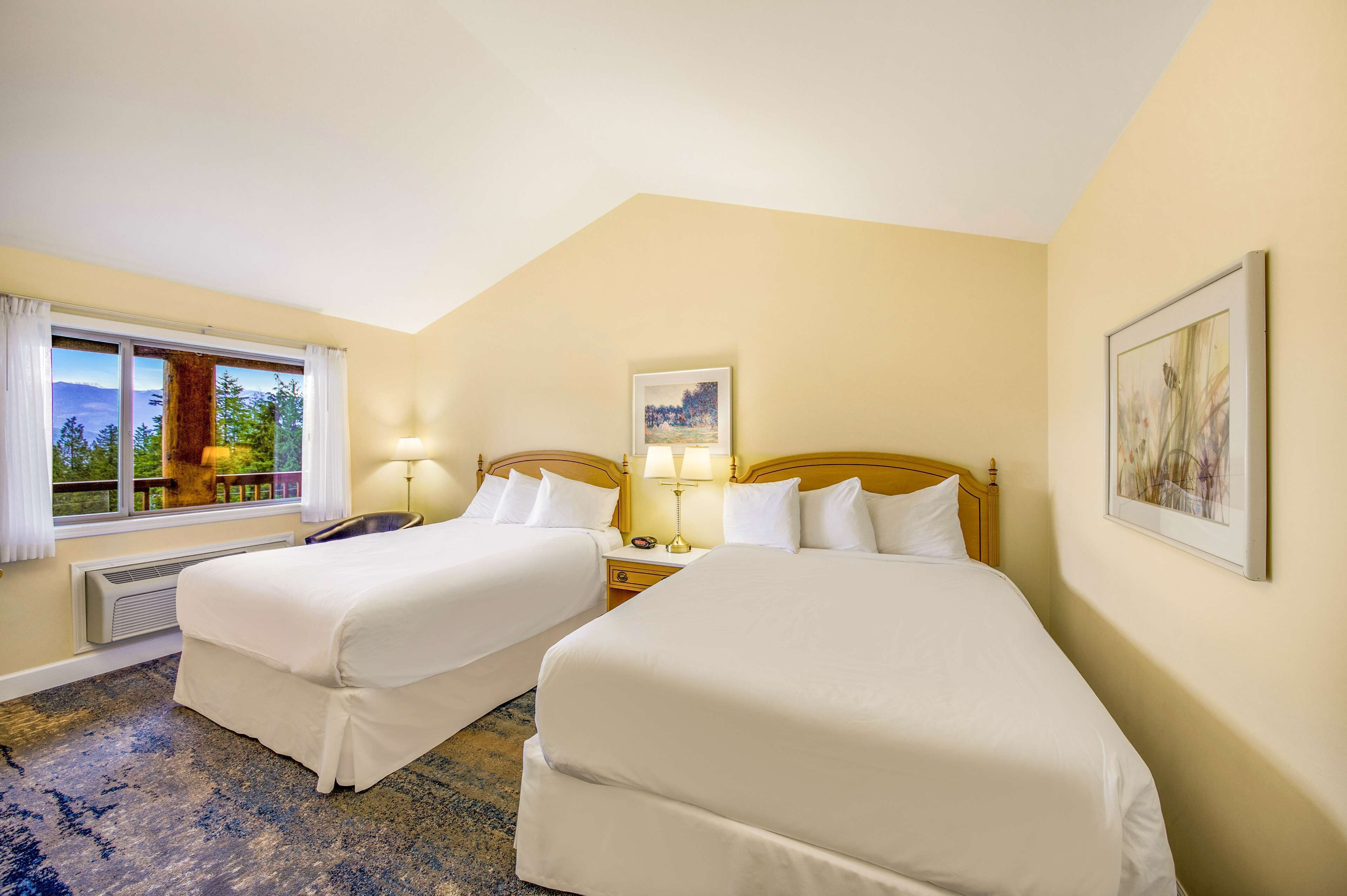 standard room, 2 queen beds, balcony, lake view | premium bedding, desk, laptop workspace, soundproofing