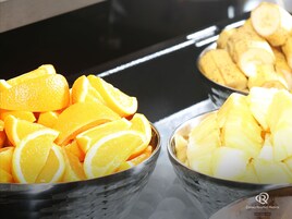 Café da manhã com buffet todos os dias mediante uma taxa