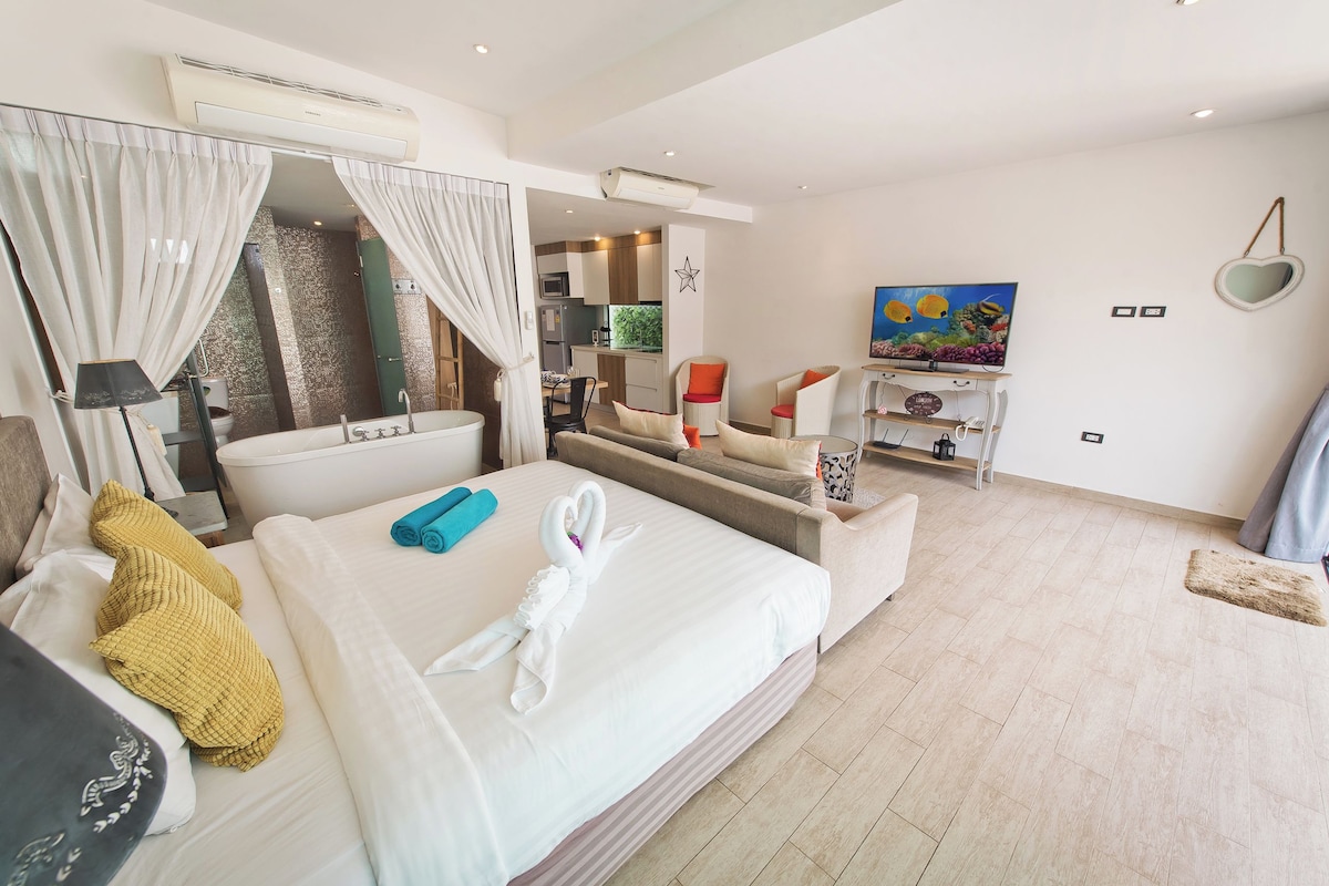 Cadar kapas Mesir, peralatan tempat tidur premium, bar mini