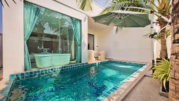 Villa - 1 Bedroom Private Pool | Egyptian cotton sheets, premium bedding, minibar, in-room safe