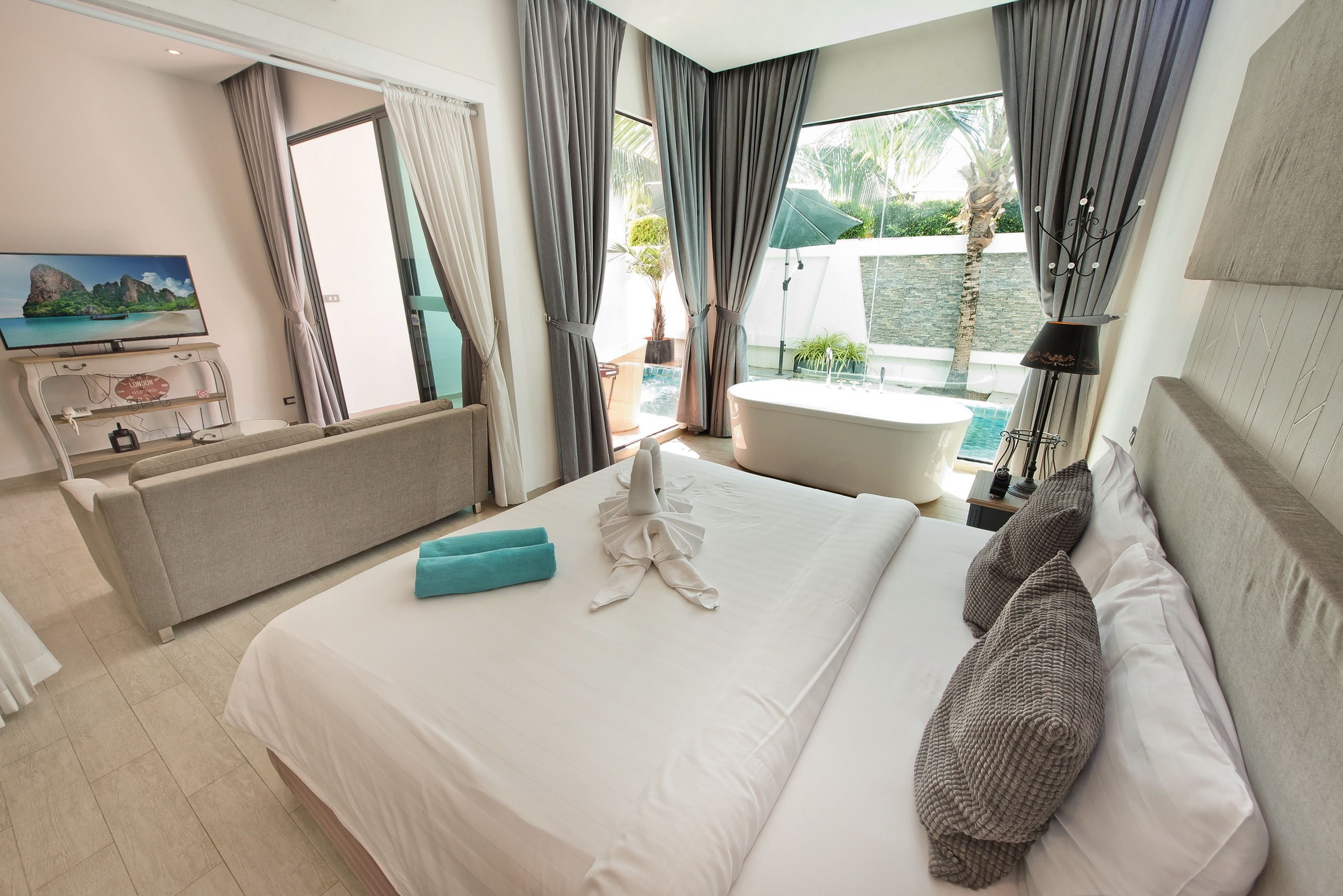 Villa | Egyptiske bomuldslagner, premium-sengetøj, minibar