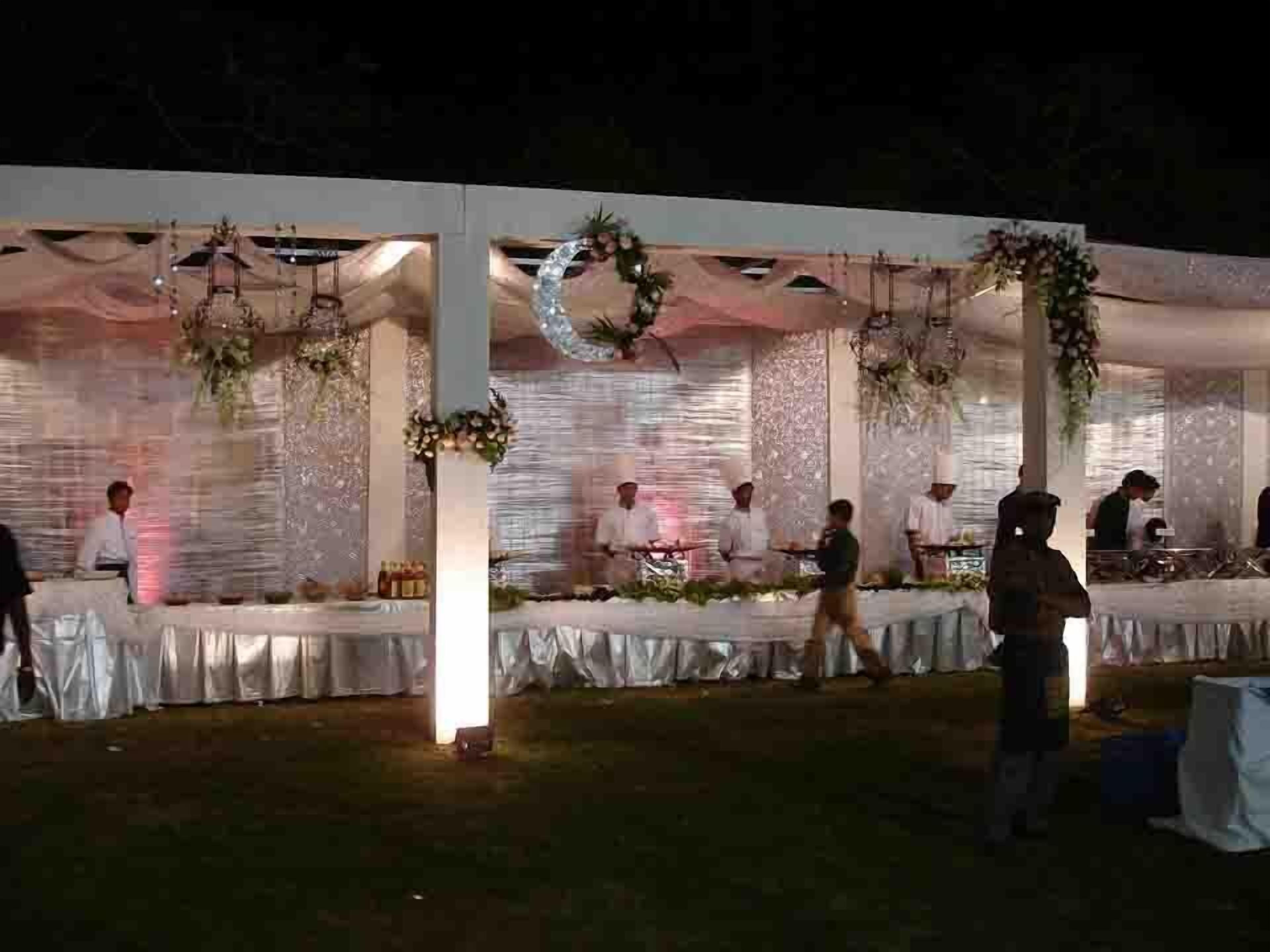 Outdoor wedding area