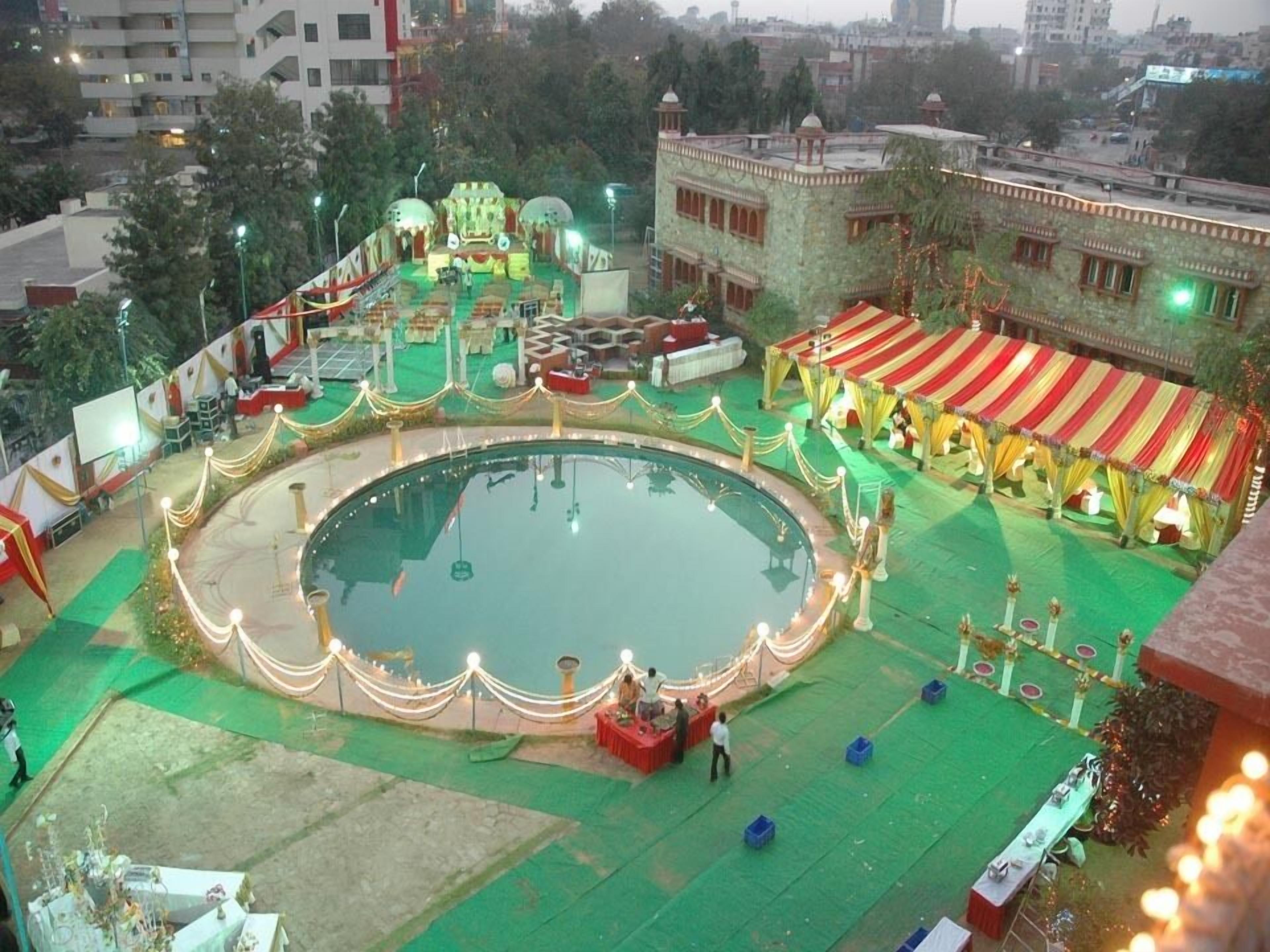 Outdoor wedding area