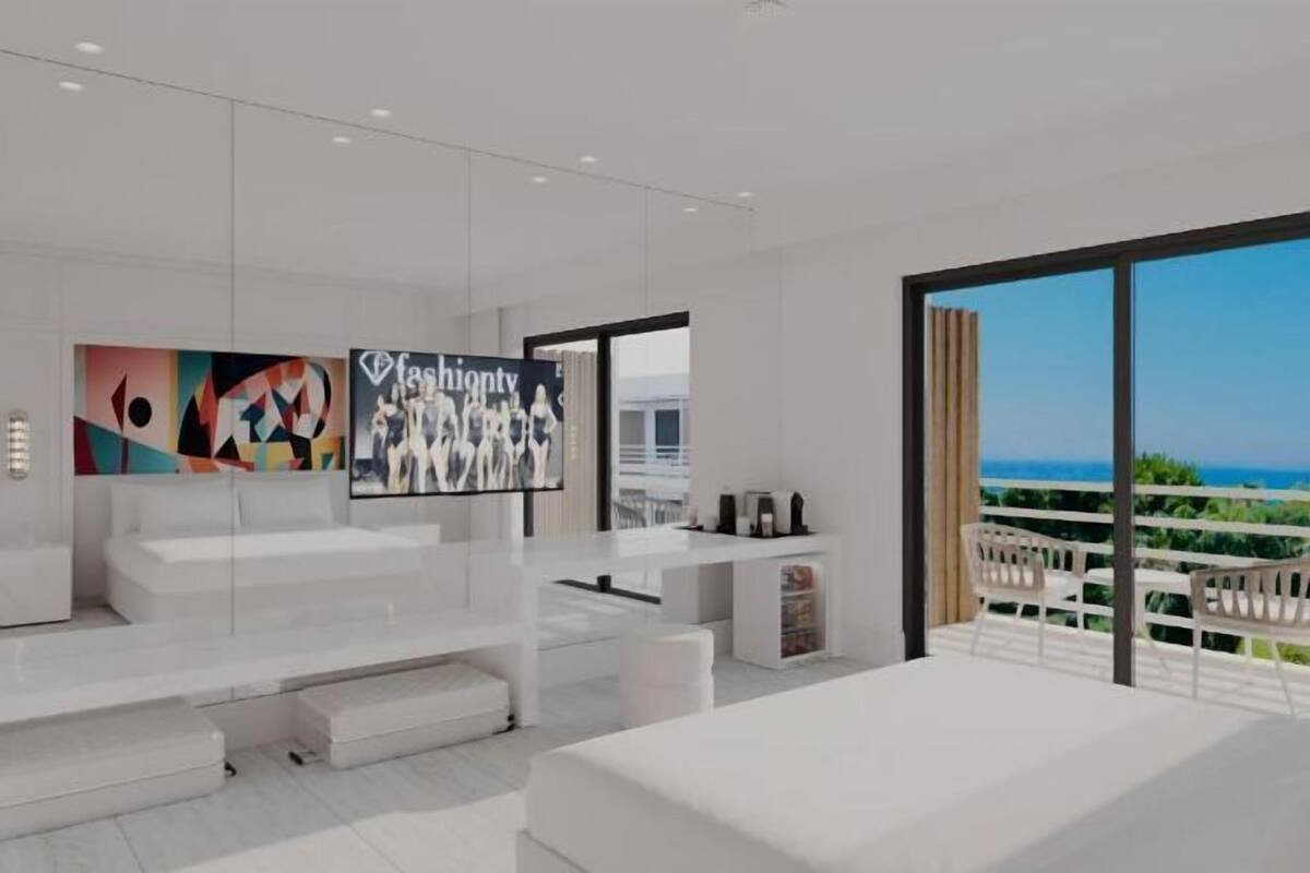 1 quarto, frigobar (abastecido com alguns itens grátis)