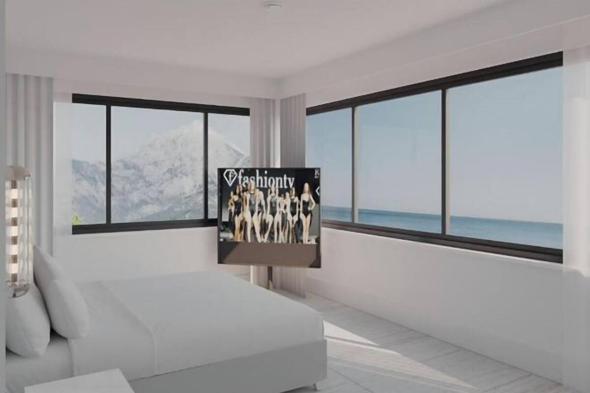 1 quarto, frigobar (abastecido com alguns itens grátis)