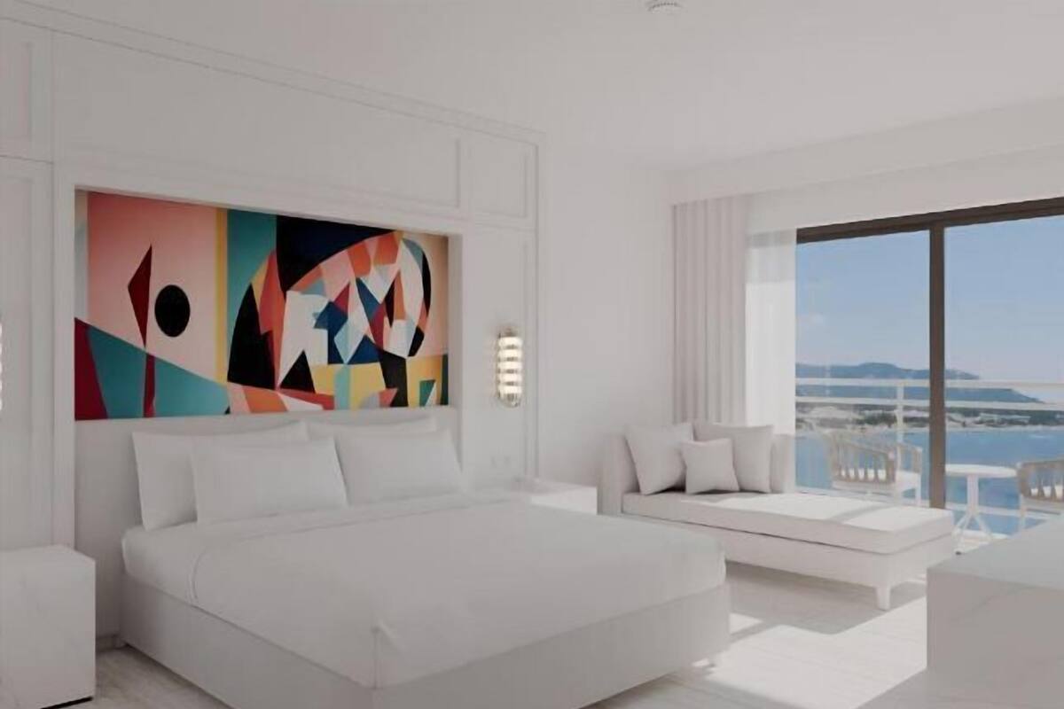 1 quarto, frigobar (abastecido com alguns itens grátis)