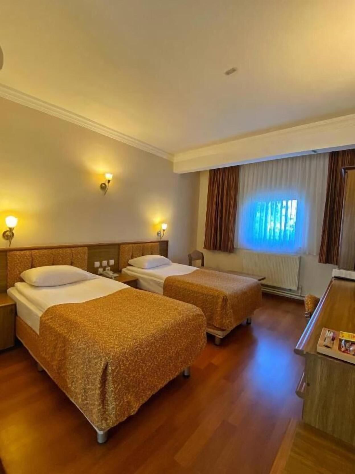 Minibar, safe på rommet, skrivebord og barnesenger