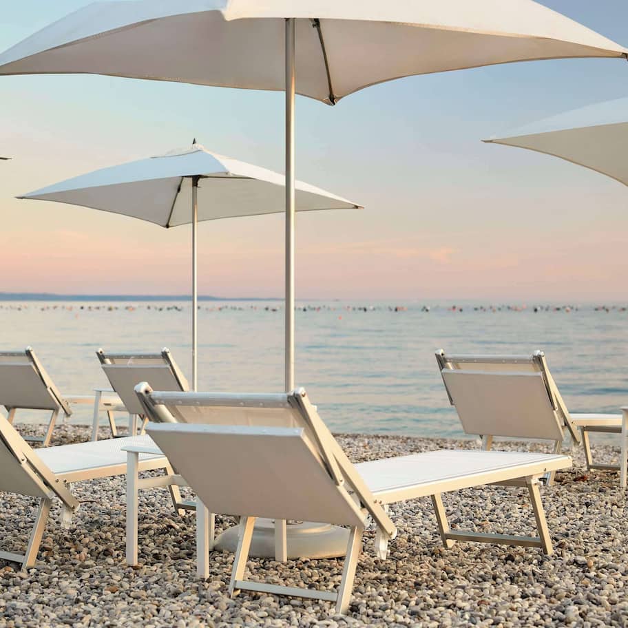 Private beach, sun loungers, beach umbrellas, beach towels