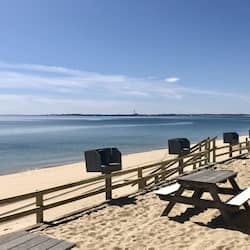 在海滩