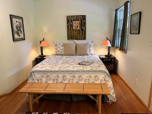 Studio Premium, 1 grand lit, salle de bains privée, vue jardin