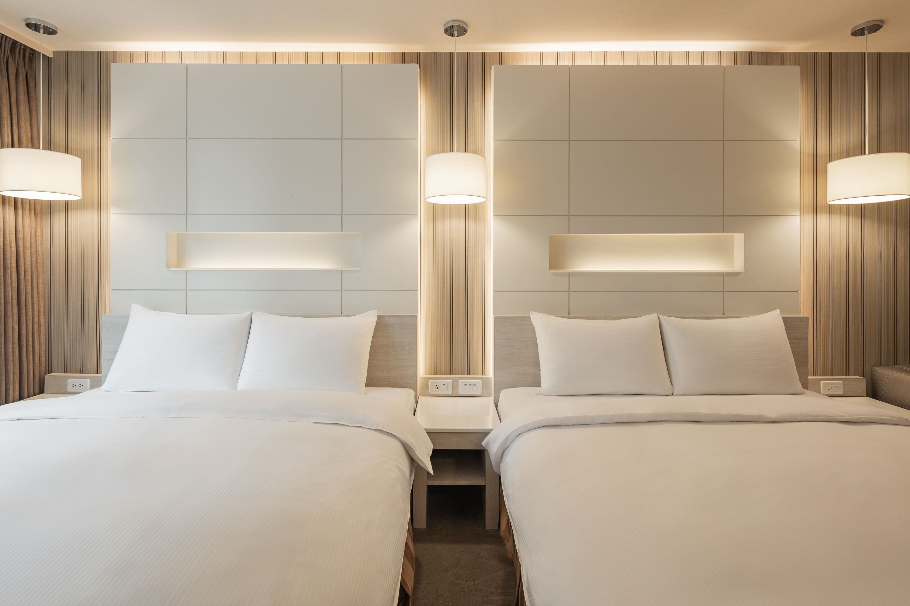 business quadruple room | 1 bedroom, down duvets, desk, blackout curtains