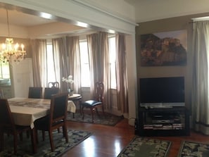 Main Street Bungalow | Living room | Flat-screen TV, DVD player