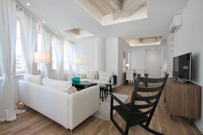 Luxury Apartment, 1 Bedroom | Premium bedding, in-room safe, desk, iron/ironing board