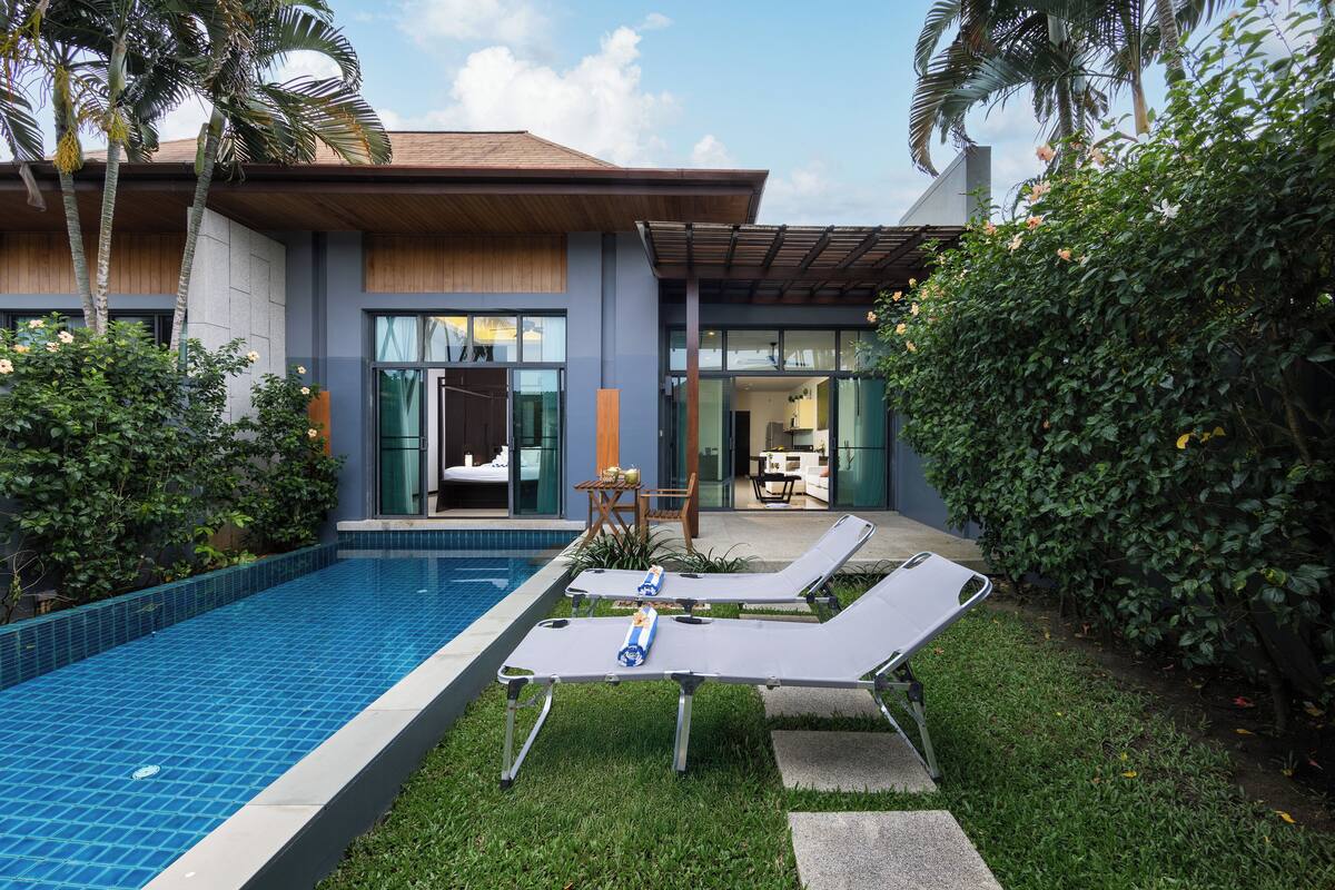 Comfort-Villa, 3 Schlafzimmer, Terrasse, Poolblick | Eigener Pool