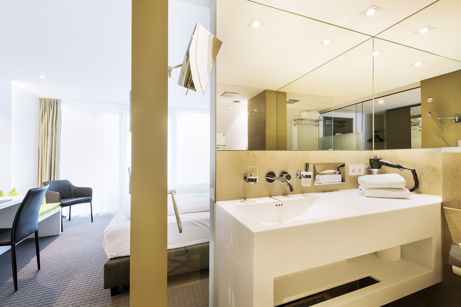 shower, free toiletries, hair dryer, bathrobes