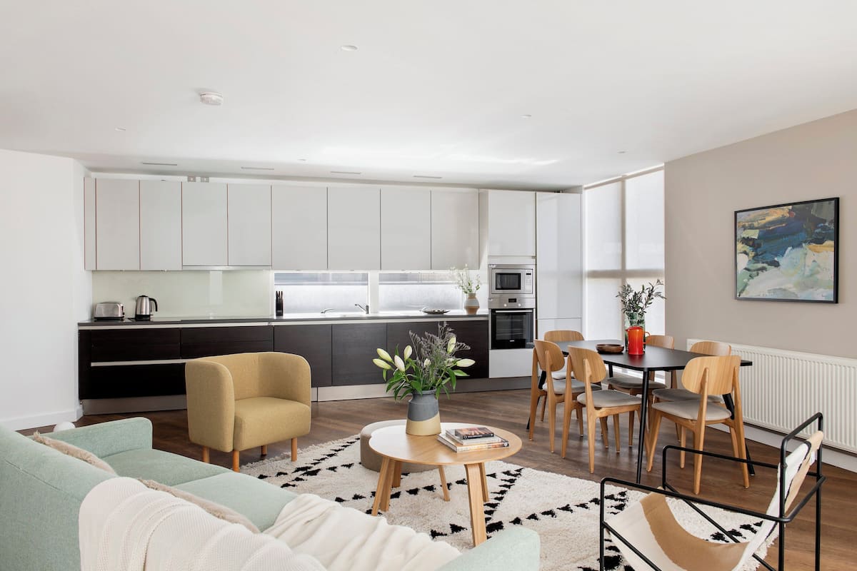 Superior Apartment, 3 Bedrooms | Living area | 0-inch flat-screen TV with digital channels, TV