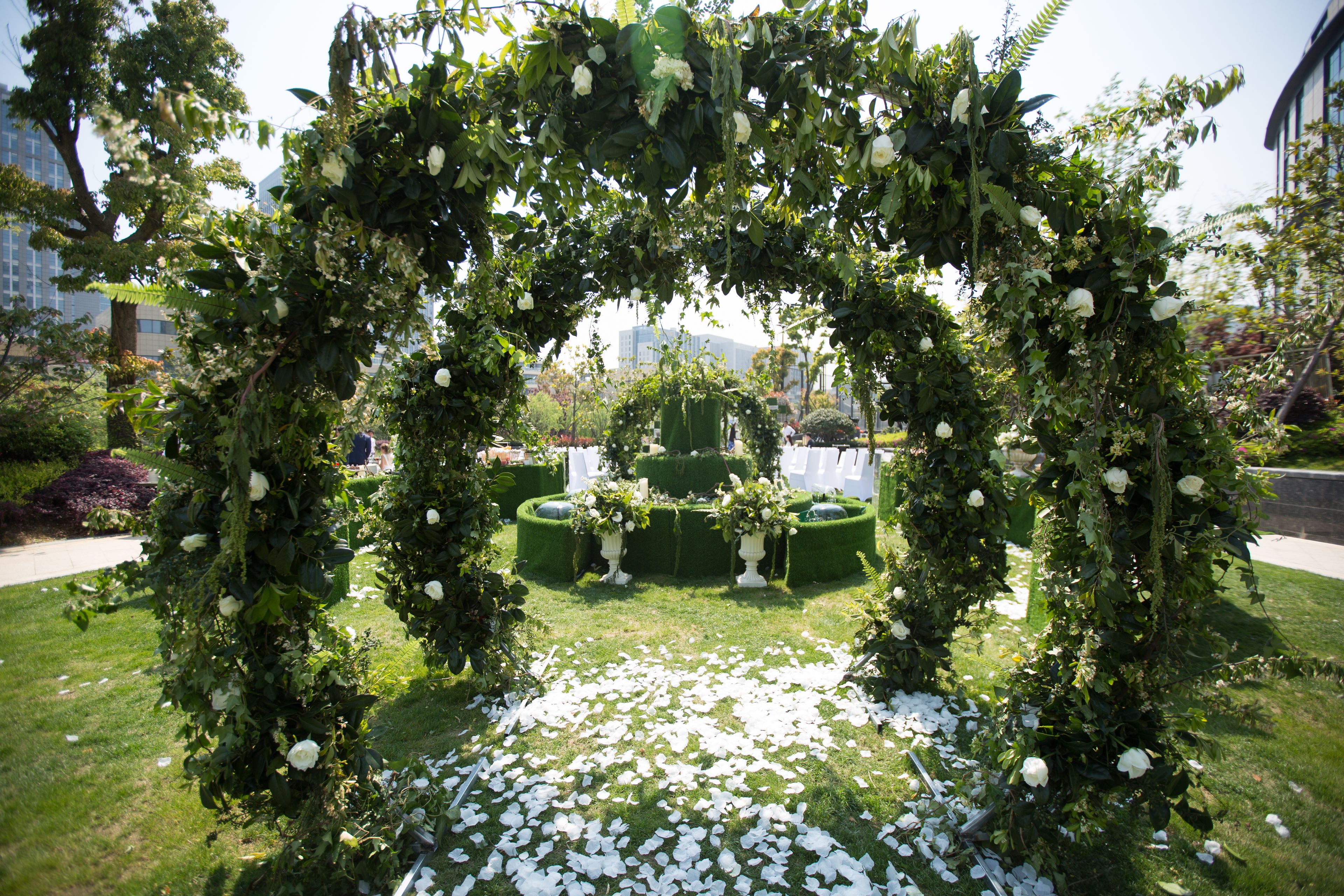 outdoor wedding area