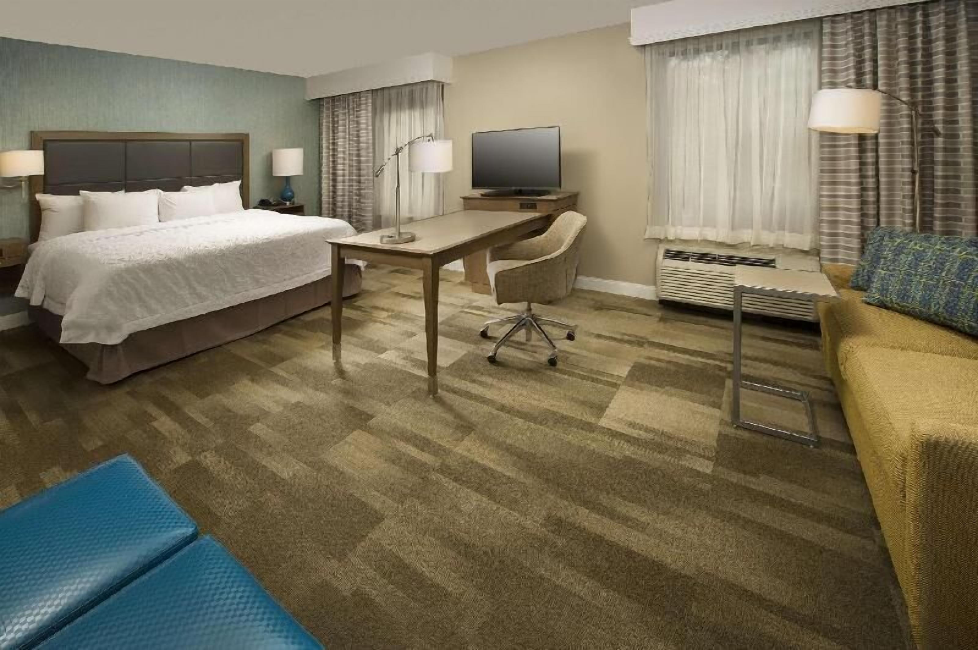 In-room safe, desk, laptop workspace, blackout drapes