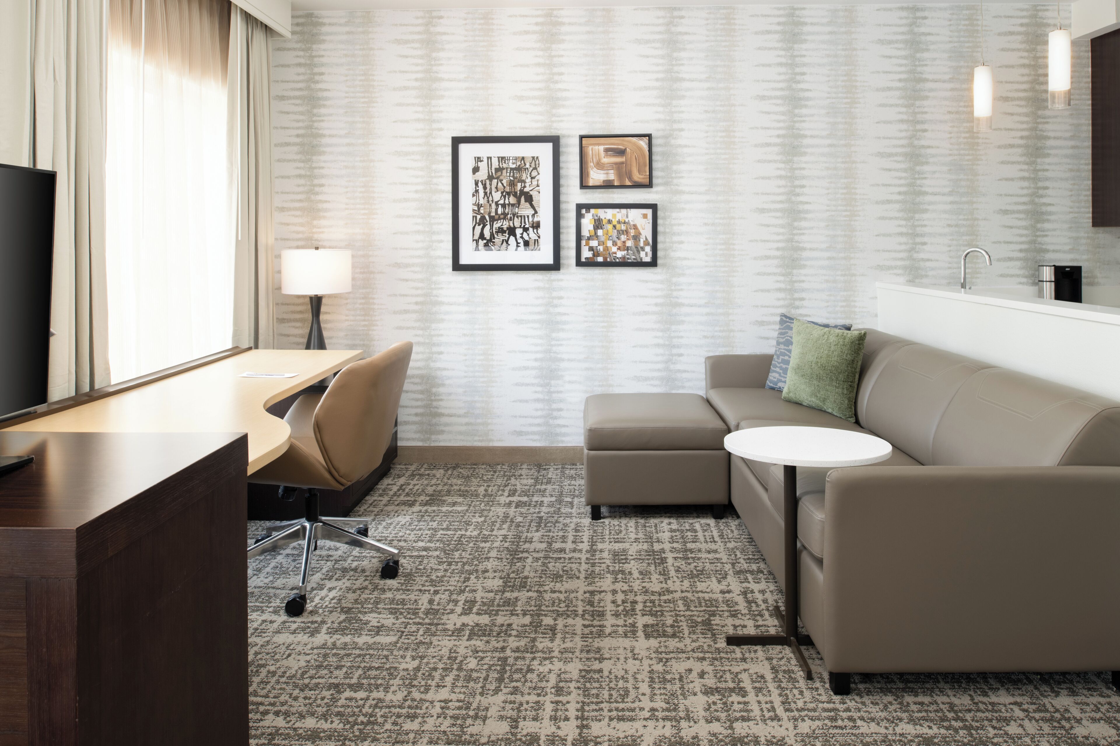 studio, 1 king bed with sofa bed | living area | 32-inch led tv with cable channels, netflix