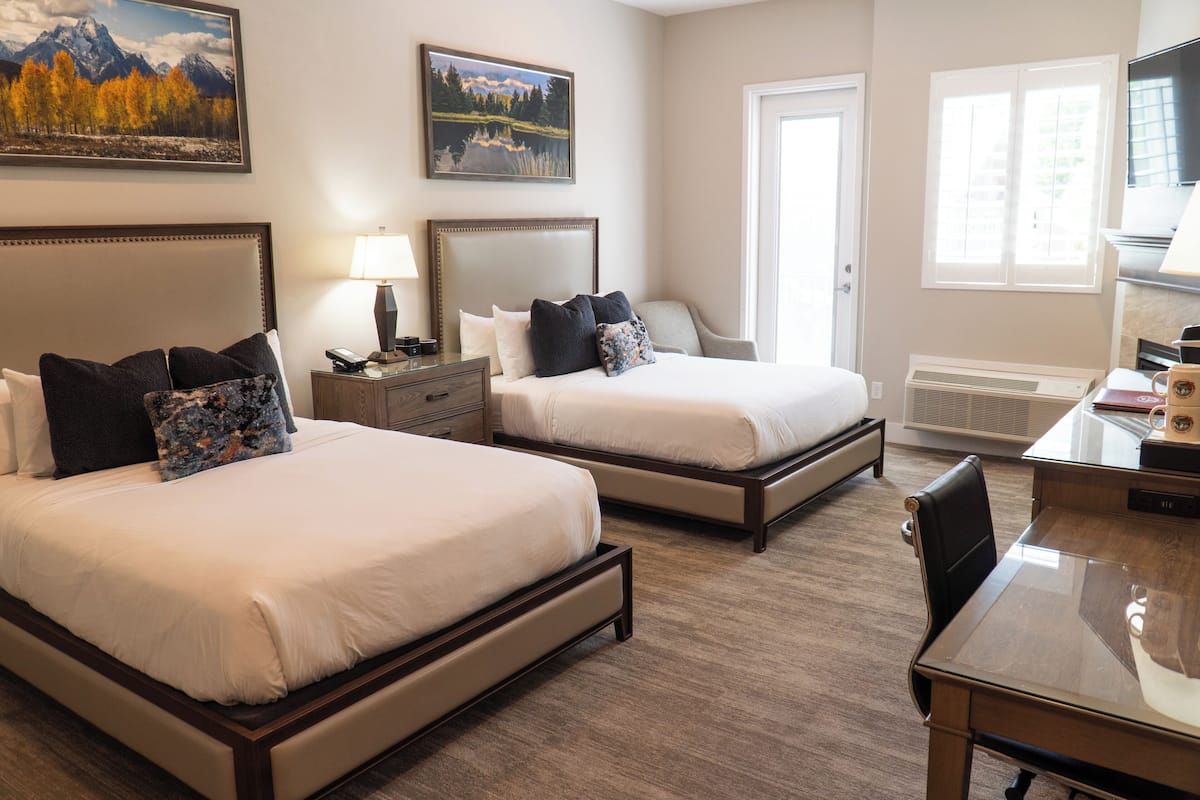 Broadway Double Queen Room | Premium bedding, in-room safe, blackout drapes, bed sheets